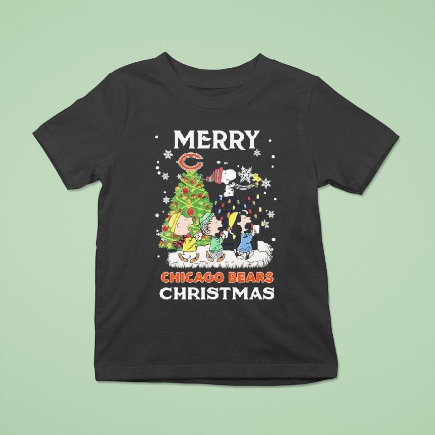 Snoopy The Peanuts Chicago Bears Merry Christmas T Shirt Snoopy The Peanuts Chicago Bears Merry Christmas T Shirt
