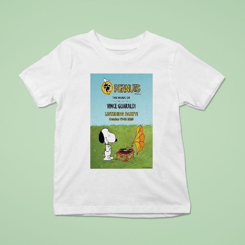 Snoopy The Peanuts Listening Party Tickets Oct T Shirt Snoopy The Peanuts Listening Party Tickets Oct T Shirt