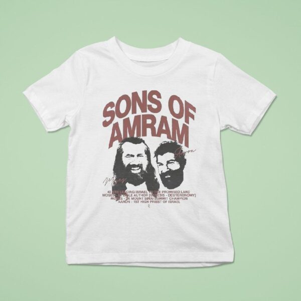 Sons Of Amram Years Leading Israel To The Promised Land Moses X Bible Author Genesis Deuteronomy Aaron St High Pries T Shirt