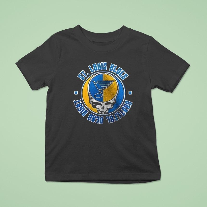 St Louis Blues Grateful Dead Th Anniversary Logo T Shirt St Louis Blues Grateful Dead Th Anniversary Logo T Shirt