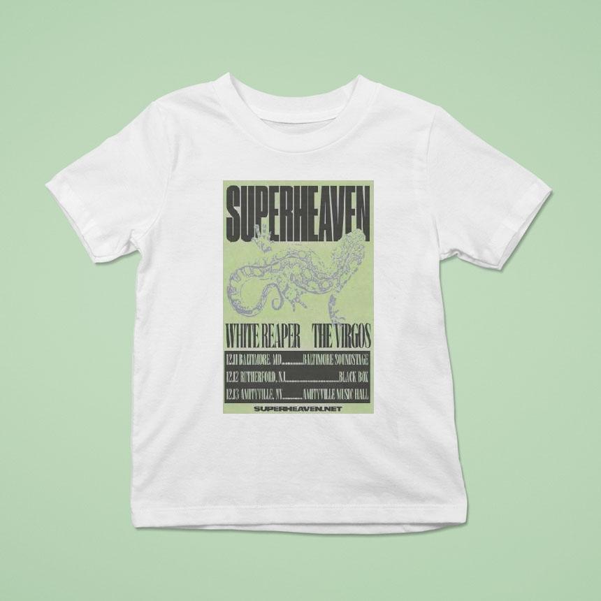 Superheaven White Reaper The Virgos Tour December T Shirt Superheaven White Reaper The Virgos Tour December T Shirt