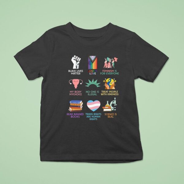 Support Black Lives Lgbtq Rights And Fight For Equality And Knowledge T Shirt