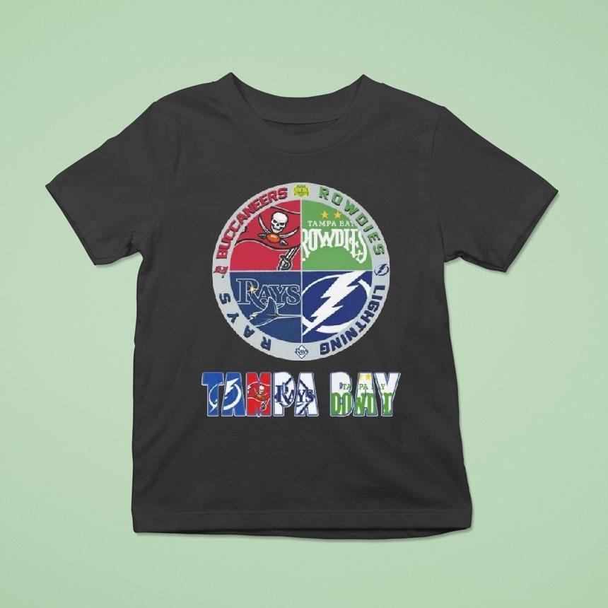 Tampa Bay City Sports Buccaneers Rowdies Lightning And Rays Logo T Shirt Tampa Bay City Sports Buccaneers Rowdies Lightning And Rays Logo T Shirt