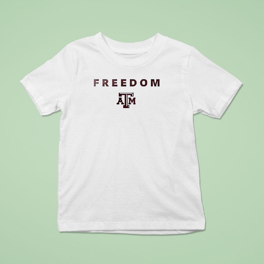 Texas Am University X Charlie Kirk Freedom T Shirt Texas Am University X Charlie Kirk Freedom T Shirt