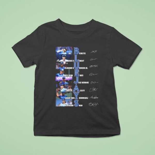 Toronto Blue Jays Name Players Signatures T Shirt