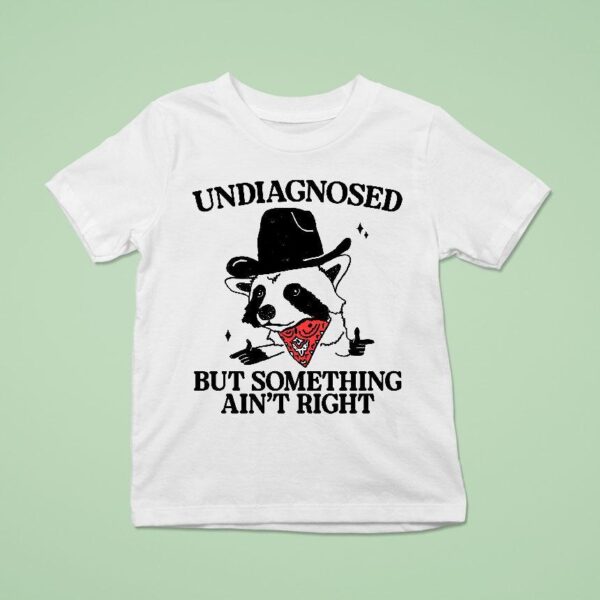 Undiagnosed But Something Ain T Right Raccoon Cowboy T Shirt