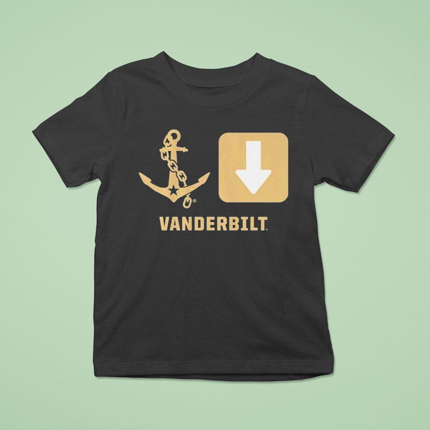 Vanderbilt Commodores Anchor Down Symbols T Shirt Vanderbilt Commodores Anchor Down Symbols T Shirt