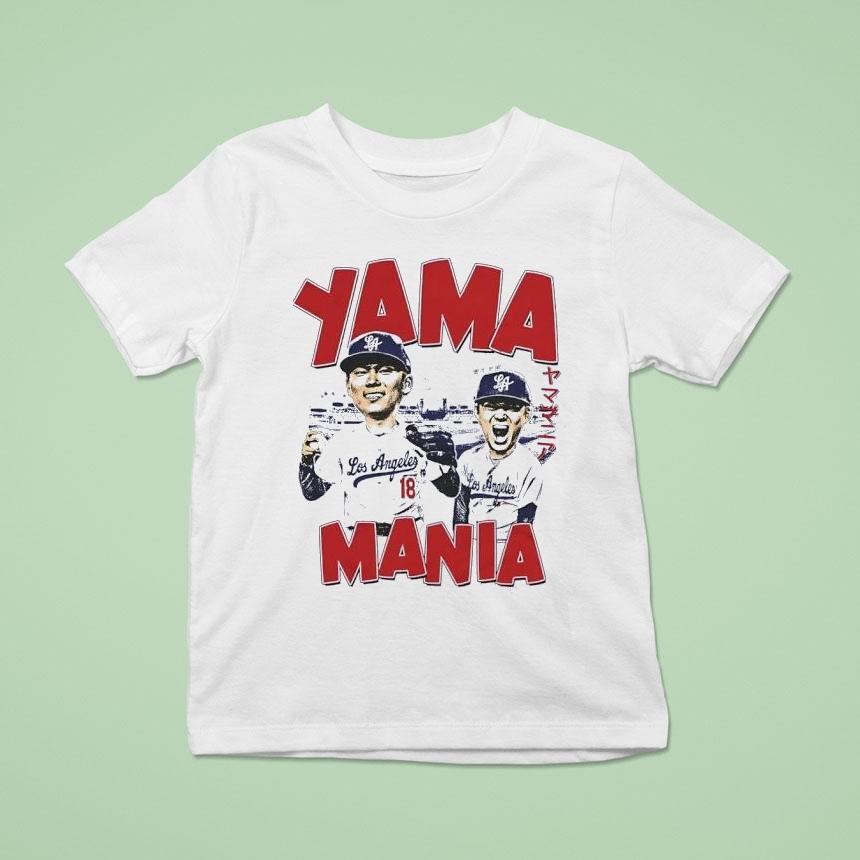 Yamamania Yoshinobu Yamamoto Los Angeles Dodgers T Shirt Yamamania Yoshinobu Yamamoto Los Angeles Dodgers T Shirt