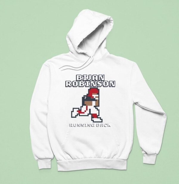 Bijan Robinson Pixel Player Running Back Atlanta Falcons Hoodie