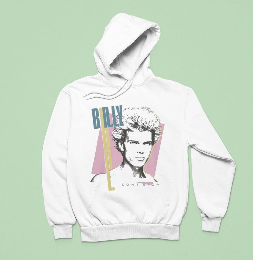 Billy Idol Don T Stop Ivory Hoodie Billy Idol Don T Stop Ivory Hoodie