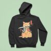 Cats Japanese Samurai Ninja Cat Kawaii Tattoo Hoodie