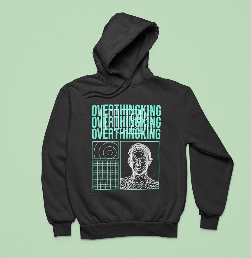 Digital Delight Overthinking Minimal House Tech Hoodie Digital Delight Overthinking Minimal House Tech Hoodie