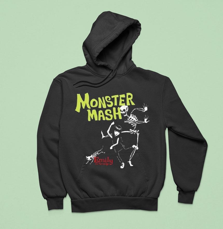 Emily The Strange Green Monster Mash Hoodie Emily The Strange Green Monster Mash Hoodie