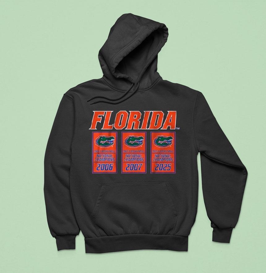 Florida Basketball Ncaa Men S Champions Banners Hoodie Florida Basketball Ncaa Men S Champions Banners Hoodie