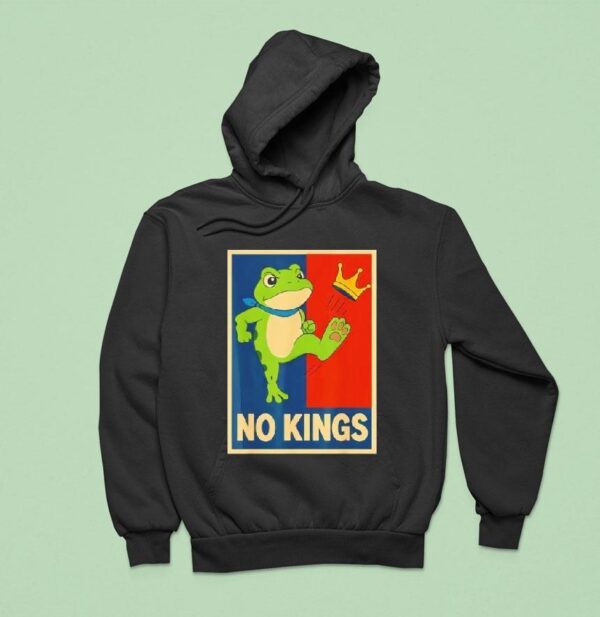 Frog No Kings No Kings In America Retro Hoodie