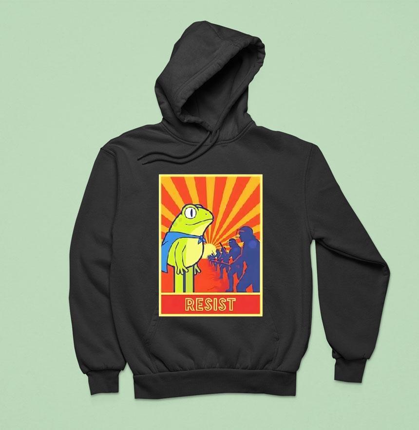 Frog Resist Portland Frog Protest Activis Hoodie Frog Resist Portland Frog Protest Activis Hoodie
