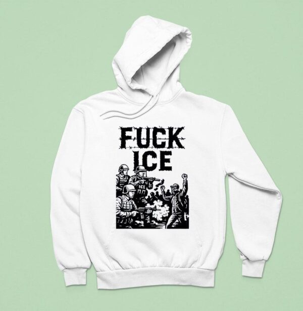 Fuck Ice Barbed Wire Protes Hoodie