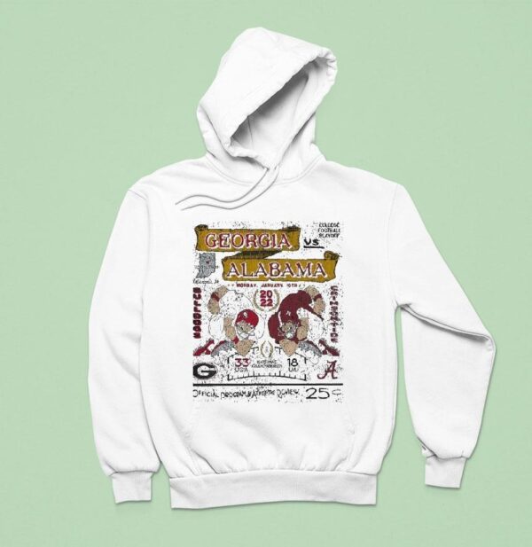 Georgia Bulldogs Vs Alabama Crimson Tide College Football Playoff National Championship Game Matchup Hoodie