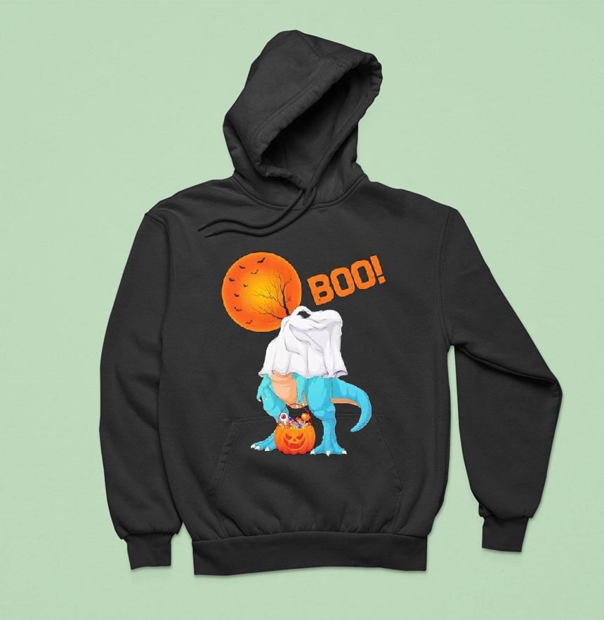 Ghost Dinosaur T Rex Funny Boo Halloween Boys Men Pumpkin Hoodie Ghost Dinosaur T Rex Funny Boo Halloween Boys Men Pumpkin Hoodie