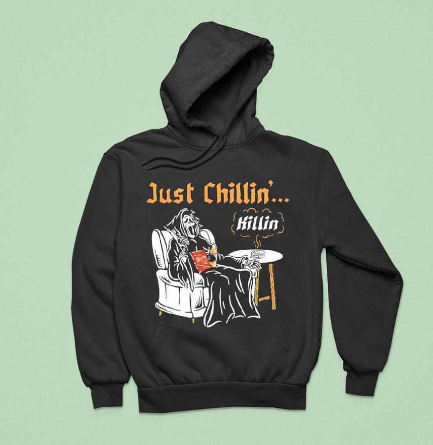 Ghostface Just Chillin Killin Halloween Hoodie Ghostface Just Chillin Killin Halloween Hoodie