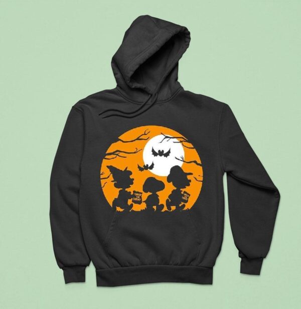Great Pumpkin Charlie Brown Peanuts Trick Or Treat Silhouettes Hoodie