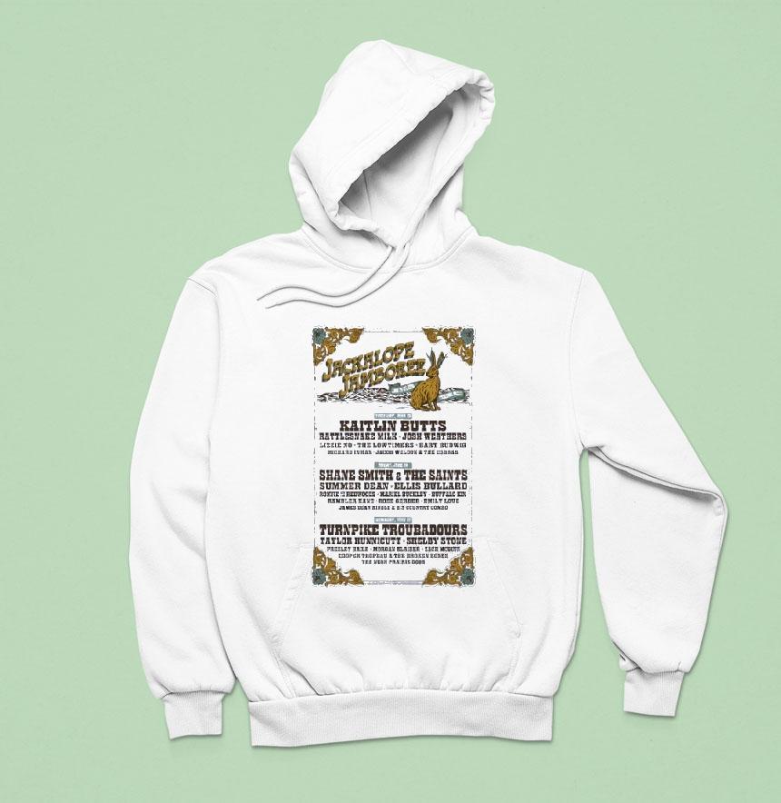 Jackalope Jamboree Turnpike Troubadours Kaitlin Butts Shane Smith And The Saints Hoodie Jackalope Jamboree Turnpike Troubadours Kaitlin Butts Shane Smith And The Saints Hoodie