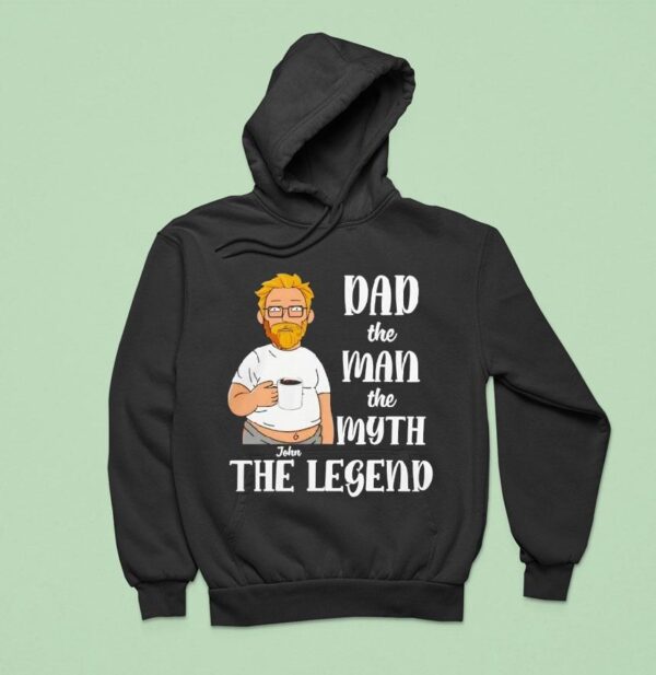 John Holidng Coffee Dad The Man The Myth The Legend Hoodie