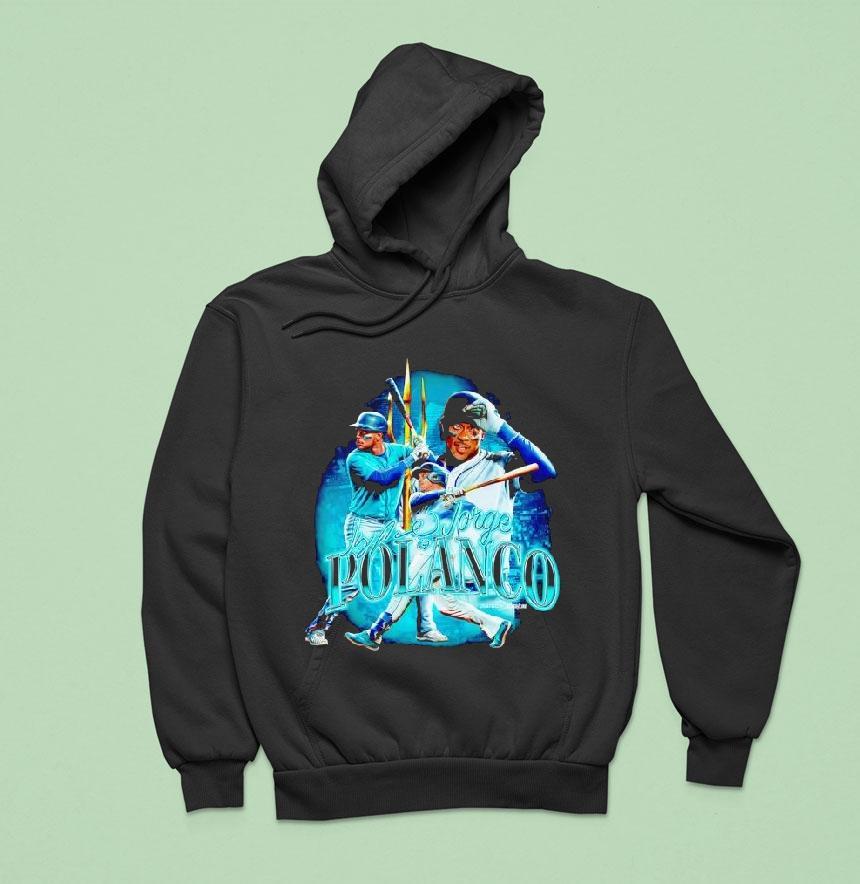 Jorge Polanco Seattle Mariners Baseball Signature Hoodie Jorge Polanco Seattle Mariners Baseball Signature Hoodie