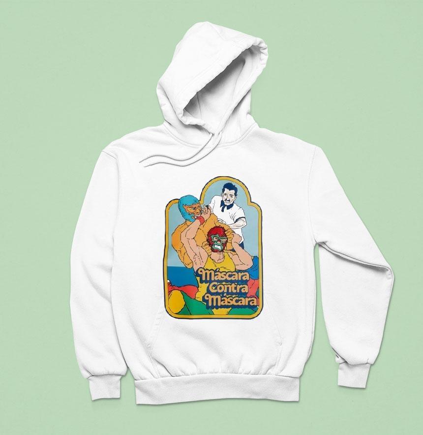 Mascara Contra Mascara Cartoon Hoodie Mascara Contra Mascara Cartoon Hoodie
