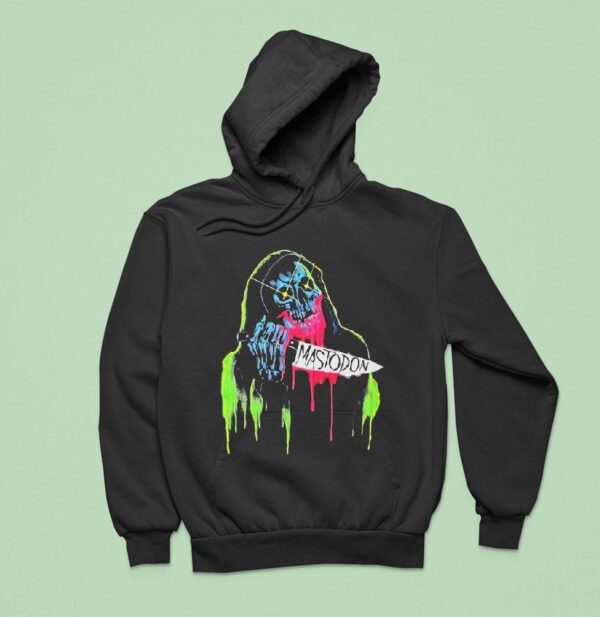 Mastodon Neon Knife Skull Reaper Hoodie