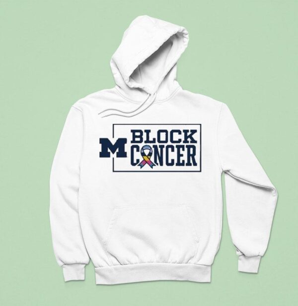 Michigan Wolverines Block Cancer Breast Cancer Awareness Hoodie