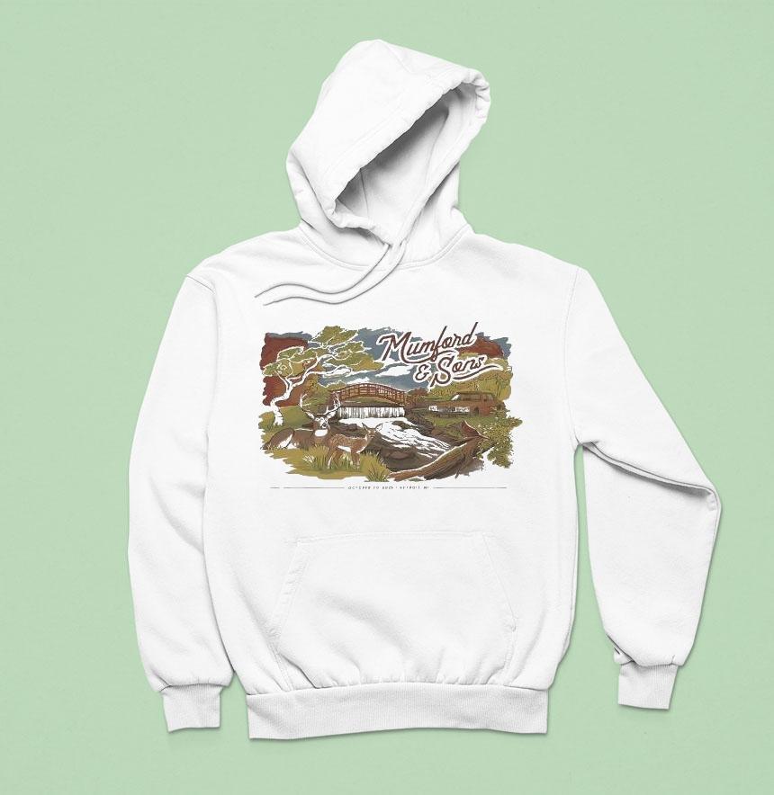 Mumford Sons Little Caesars Arena Detroit Mi October Deers Hoodie Mumford Sons Little Caesars Arena Detroit Mi October Deers Hoodie