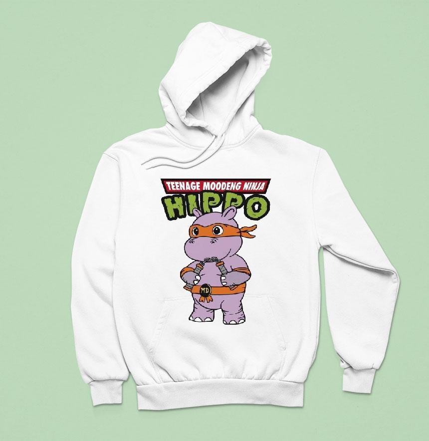Nage Moodeng Ninja Hippo Hoodie Nage Moodeng Ninja Hippo Hoodie