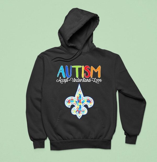 New Orleans Saints Autism Accept Understand Love Hoodie