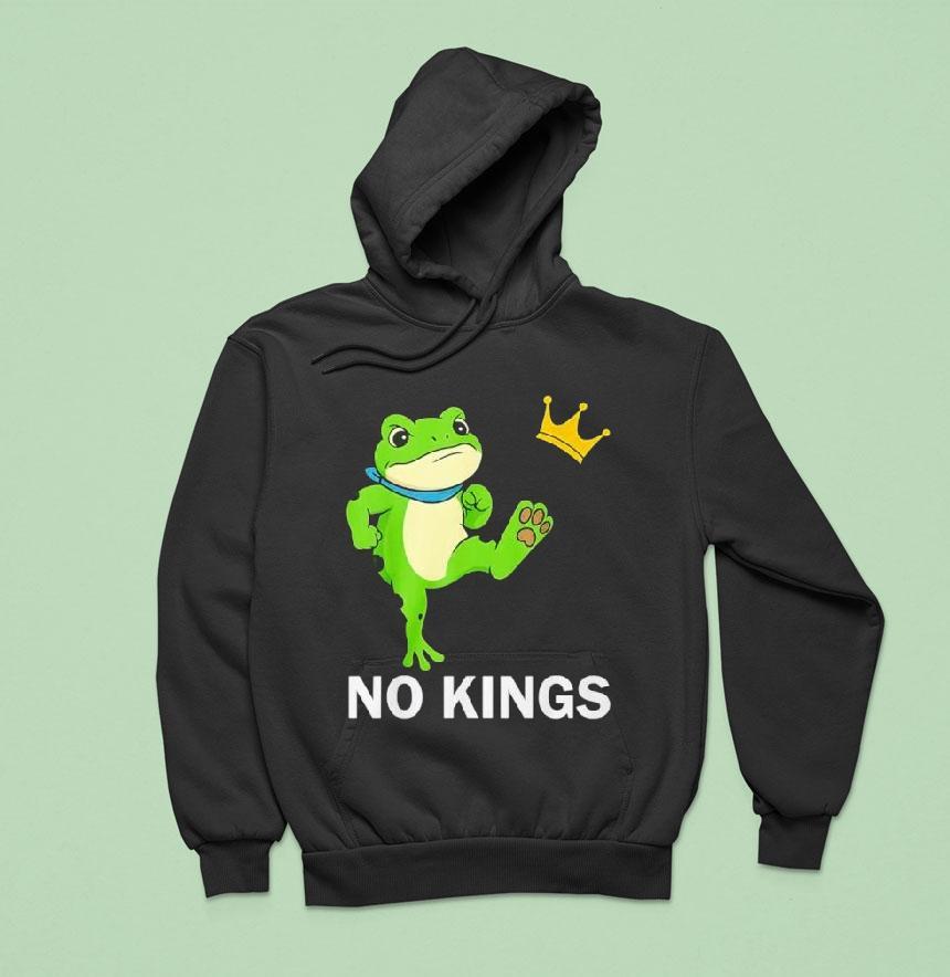 No Kings Men Women Portland Frog Protes Hoodie No Kings Men Women Portland Frog Protes Hoodie