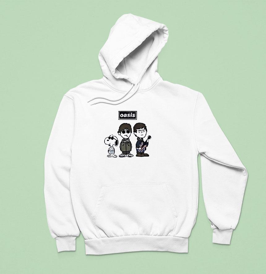 Oasis Snoopy Peanuts Punk Rock Tour Dates Hoodie Oasis Snoopy Peanuts Punk Rock Tour Dates Hoodie