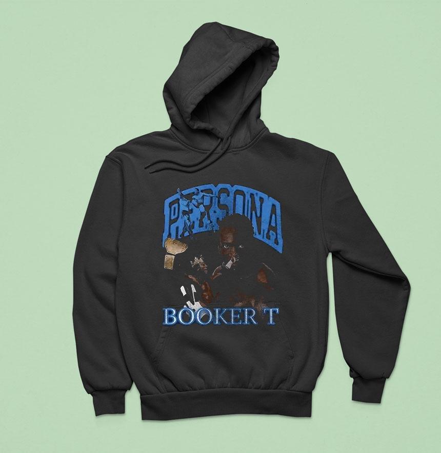 Persona Wrestling Booker T Graphic Repeat Neon Hoodie Persona Wrestling Booker T Graphic Repeat Neon Hoodie