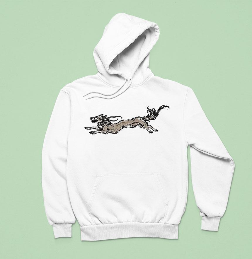 Pink Water Gun Wolf Hoodie Pink Water Gun Wolf Hoodie