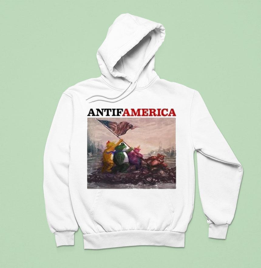 Portland Frog Antifamerica Hoodie Portland Frog Antifamerica Hoodie