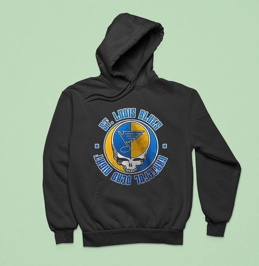 St Louis Blues Grateful Dead Th Anniversary Logo Hoodie St Louis Blues Grateful Dead Th Anniversary Logo Hoodie