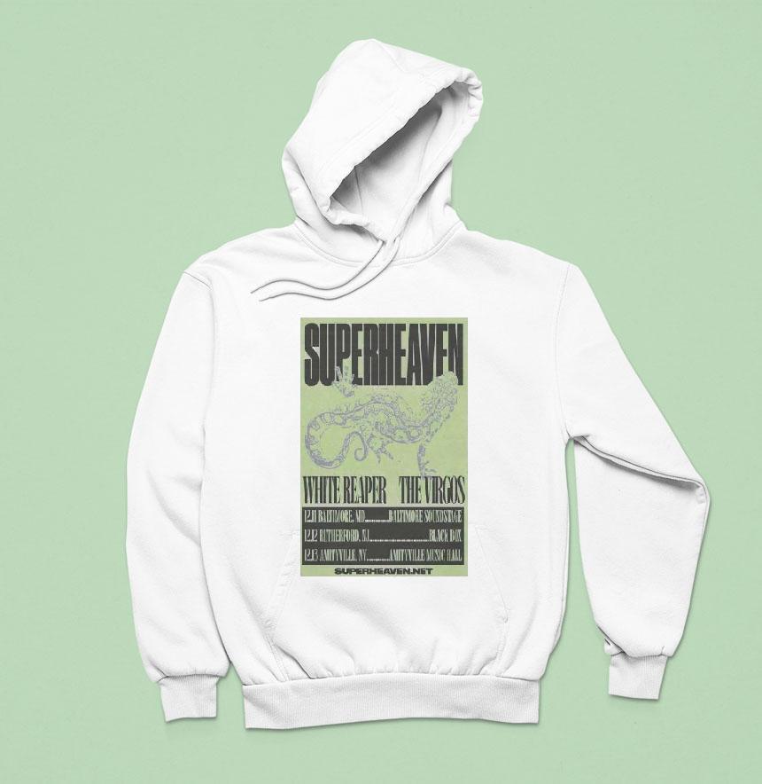Superheaven White Reaper The Virgos Tour December Hoodie Superheaven White Reaper The Virgos Tour December Hoodie