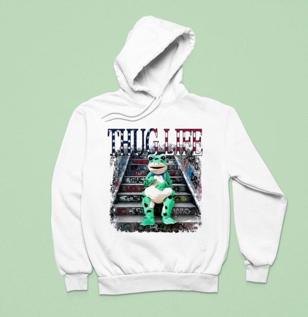 Thug Life Portland Frog Protes Hoodie