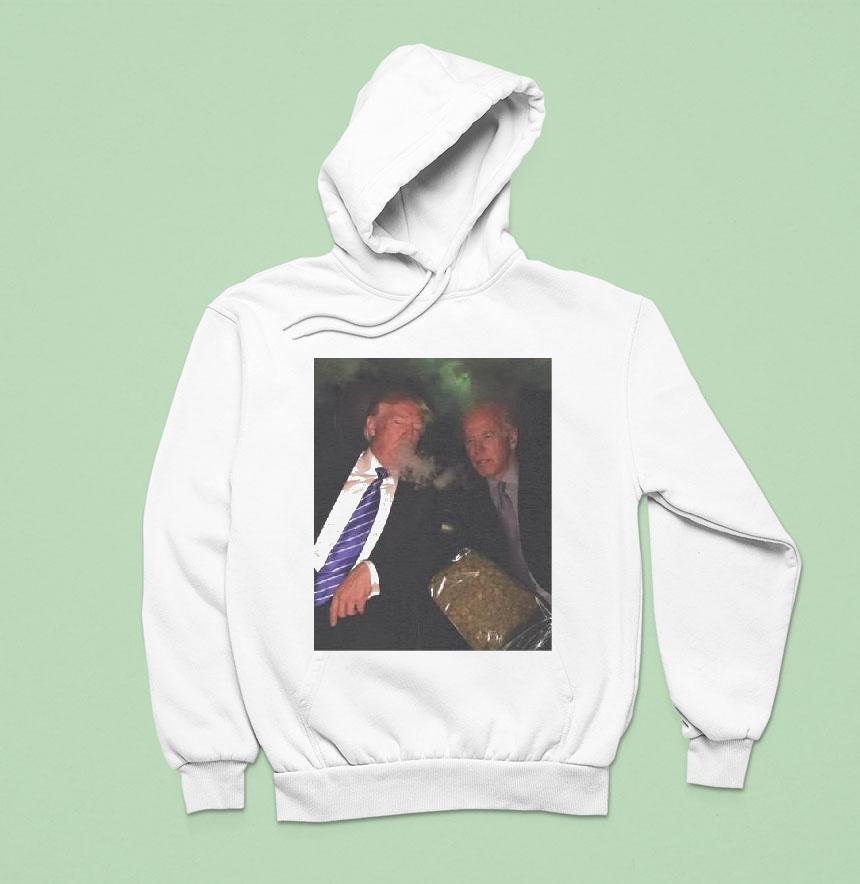 Trump And Biden Smoking Weed Hoodie Trump And Biden Smoking Weed Hoodie