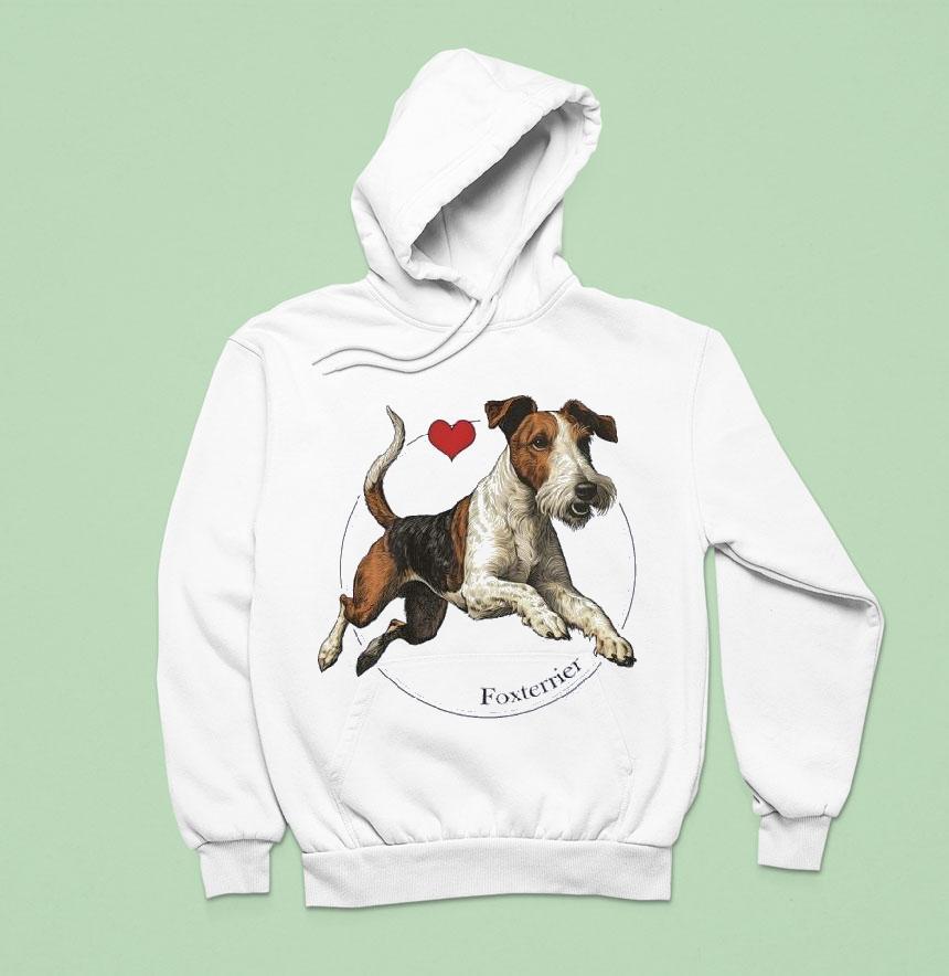 Wire Fox Terrier Dog Hoodie Wire Fox Terrier Dog Hoodie