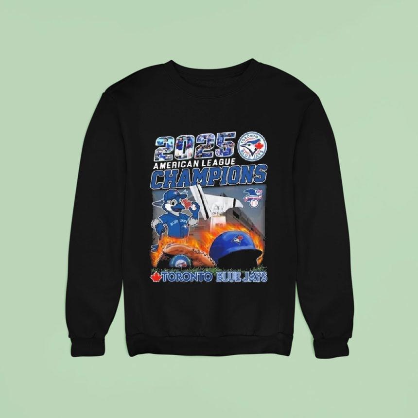 American League Champions Mascot Toronto Blue Jays Sweatshirt American League Champions Mascot Toronto Blue Jays Sweatshirt