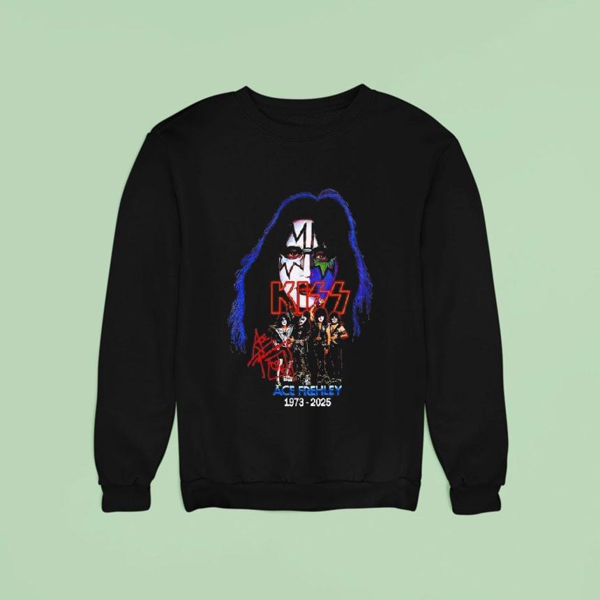 Ace Frehley Kiss Band Thank You For The Memories Sweatshirt Ace Frehley Kiss Band Thank You For The Memories Sweatshirt