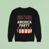 America Party Patriotic Usa Firework Retro Sweatshirt