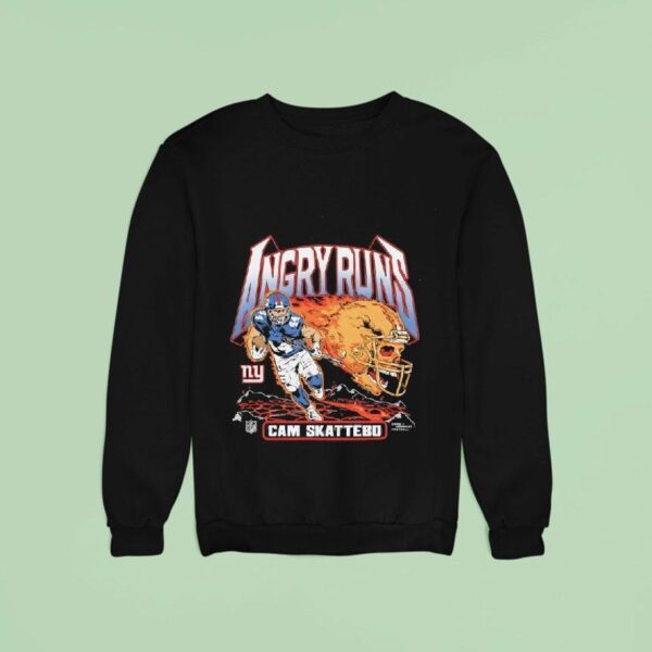 Angry Runs Giants Cam Skattebo Logo Sweatshirt