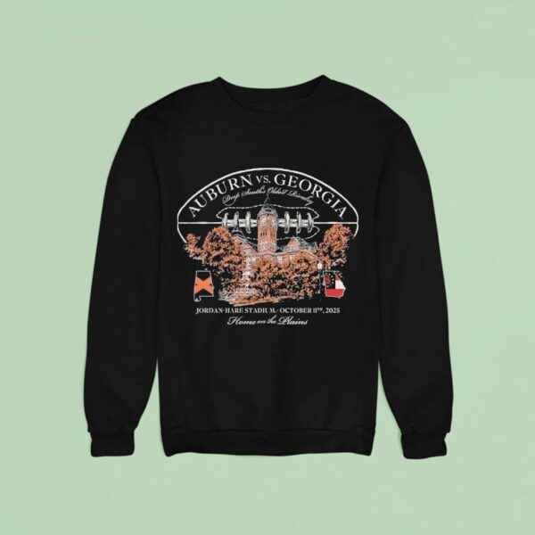 Auburn Tigers Vs Georgia Bulldogs Deep South S Oldest Rivalry Jordan Hare Stadium Sweatshirt