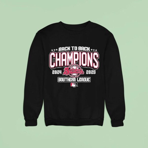 Back To Back Southern League Champions Birmingham Barons Logo Sweatshirt